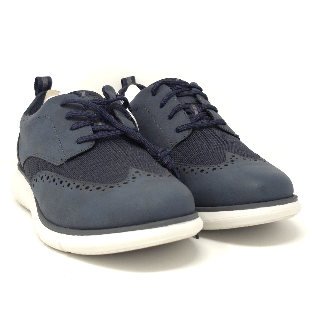 Nunn Bush Stance Knit Wingtip Oxford Navy Multi Walking Shoes 10.5M - Picture 2 of 7